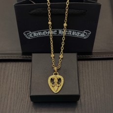 크롬하츠(Chrome Hearts) 크로스 볼 & 하트 플레어 목걸이 악세사리