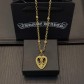 크롬하츠(Chrome Hearts) 크로스 볼 & 하트 플레어 목걸이 악세사리