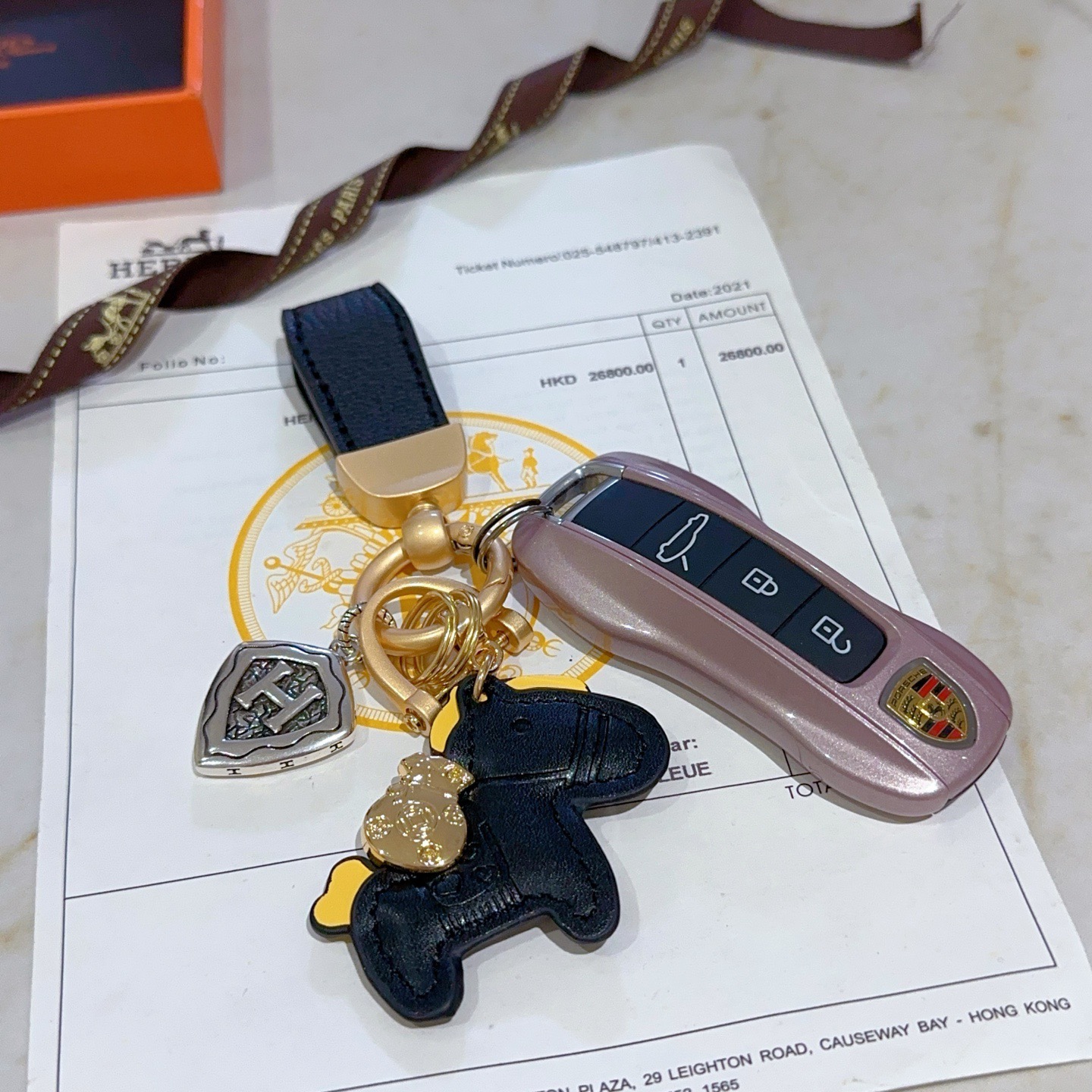 에르메스(Hermes) 프리미엄 쉐인 당크르 키링 & 백참 악세사리