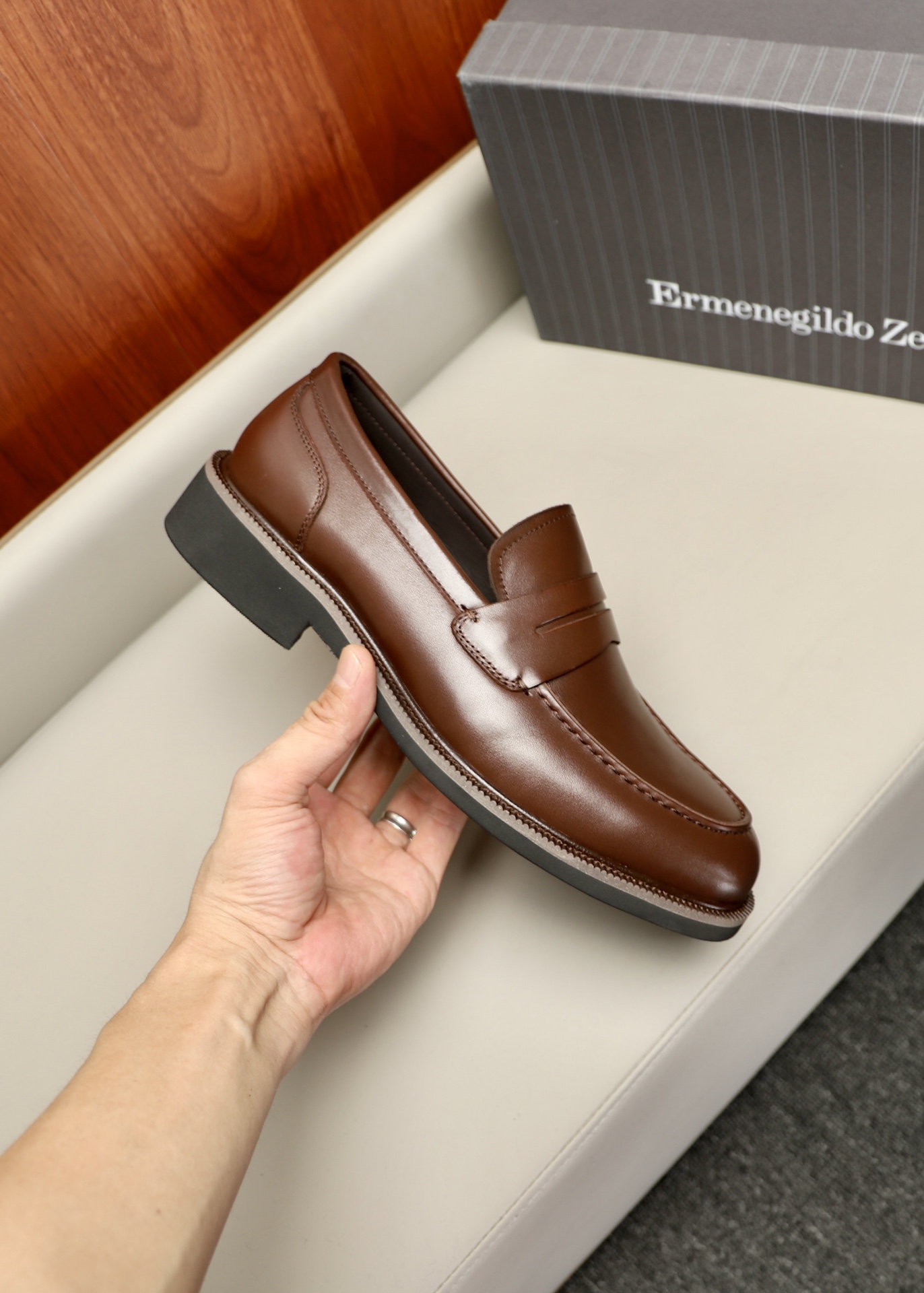 에르메네질도 제냐(Zegna) 남성 클래식 레더 슈즈 구두 신발