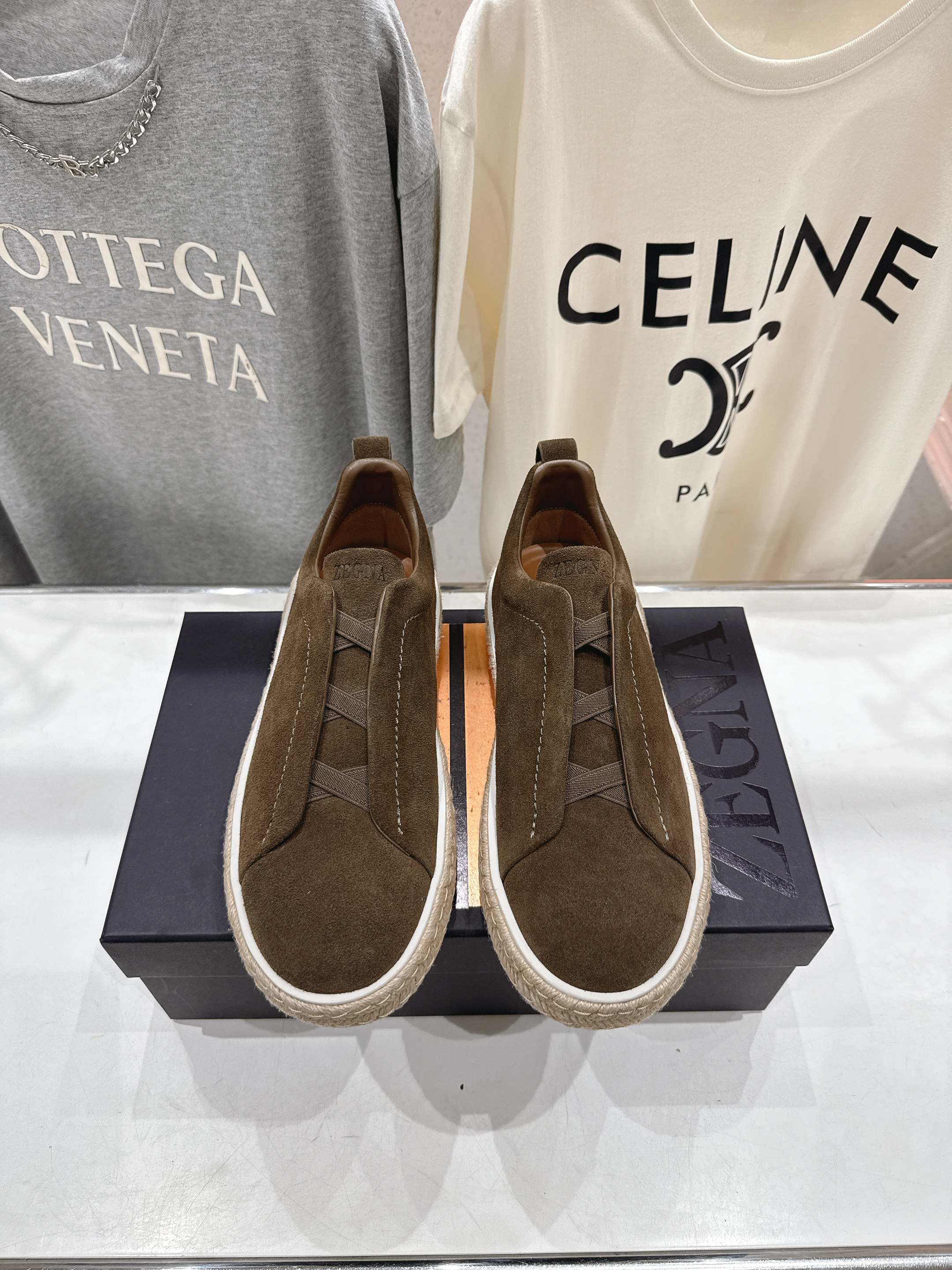 제냐(Zegna) 트리플 스티치(Triple Stitch) 럭셔리 스니커즈 신발