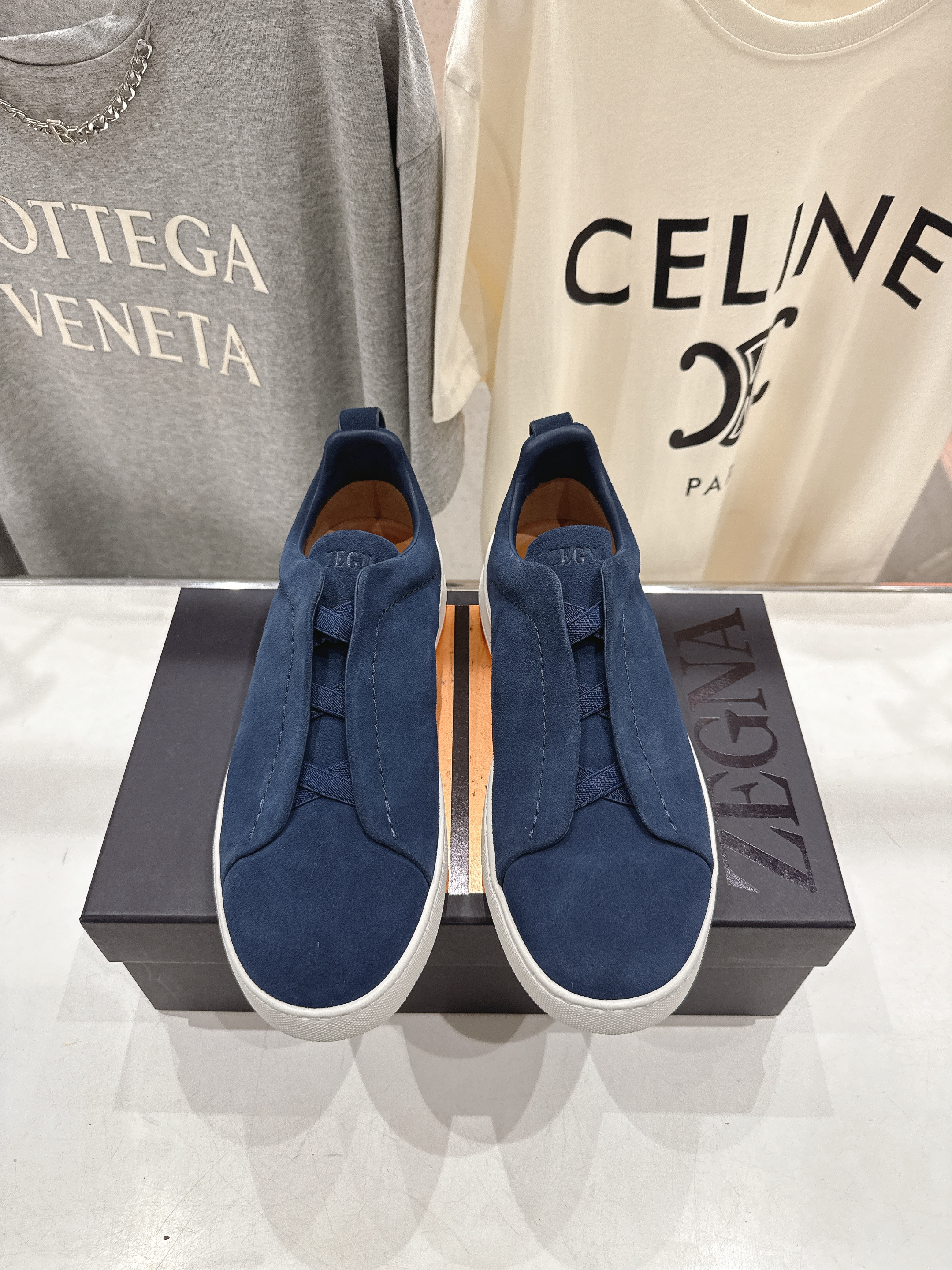 제냐(Zegna) 트리플 스티치 (Triple Stitch) 럭셔리 스니커즈 신발