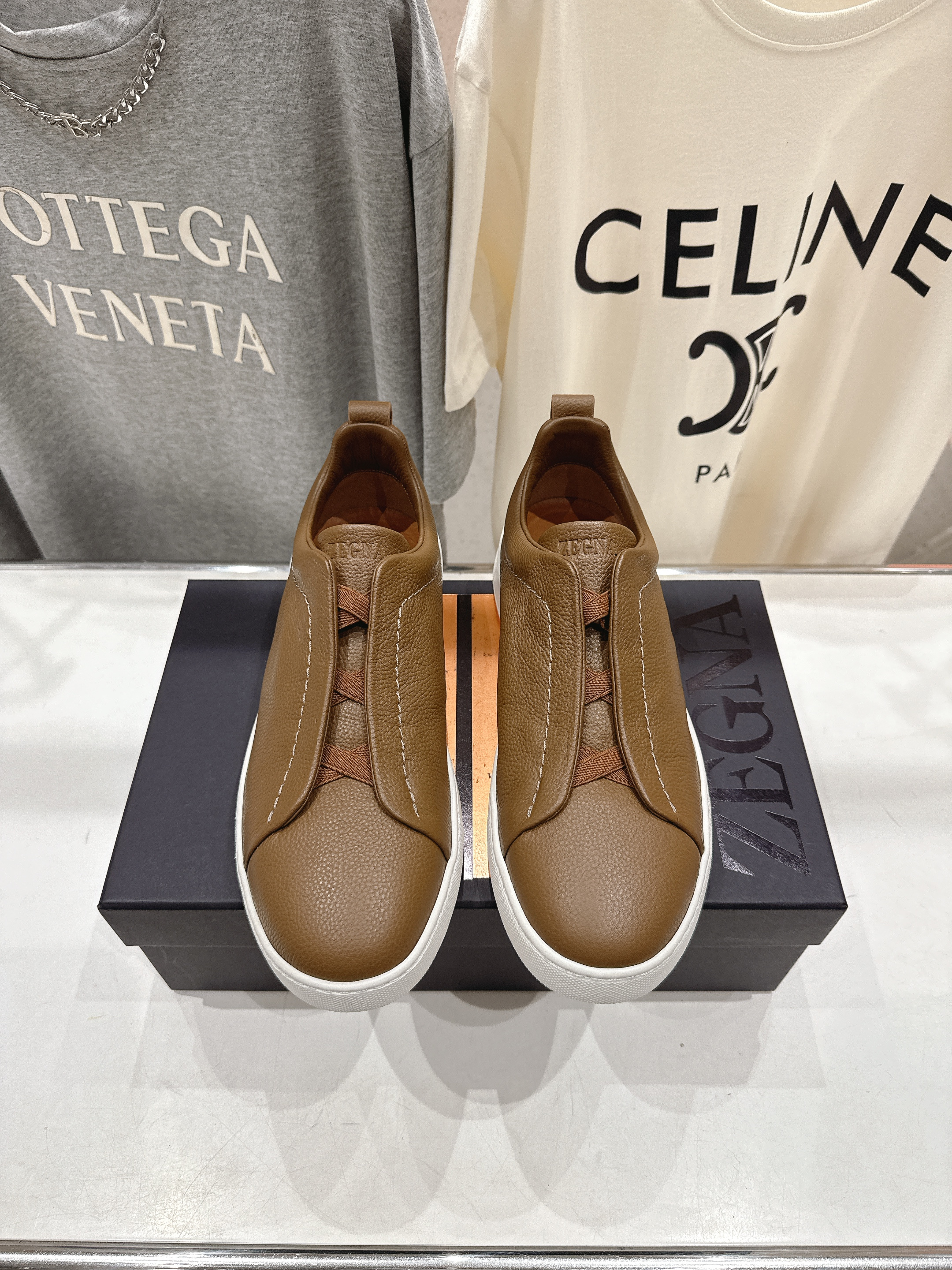 제냐(Zegna) 트리플 스티치 Triple Stitch 럭셔리 스니커즈 신발