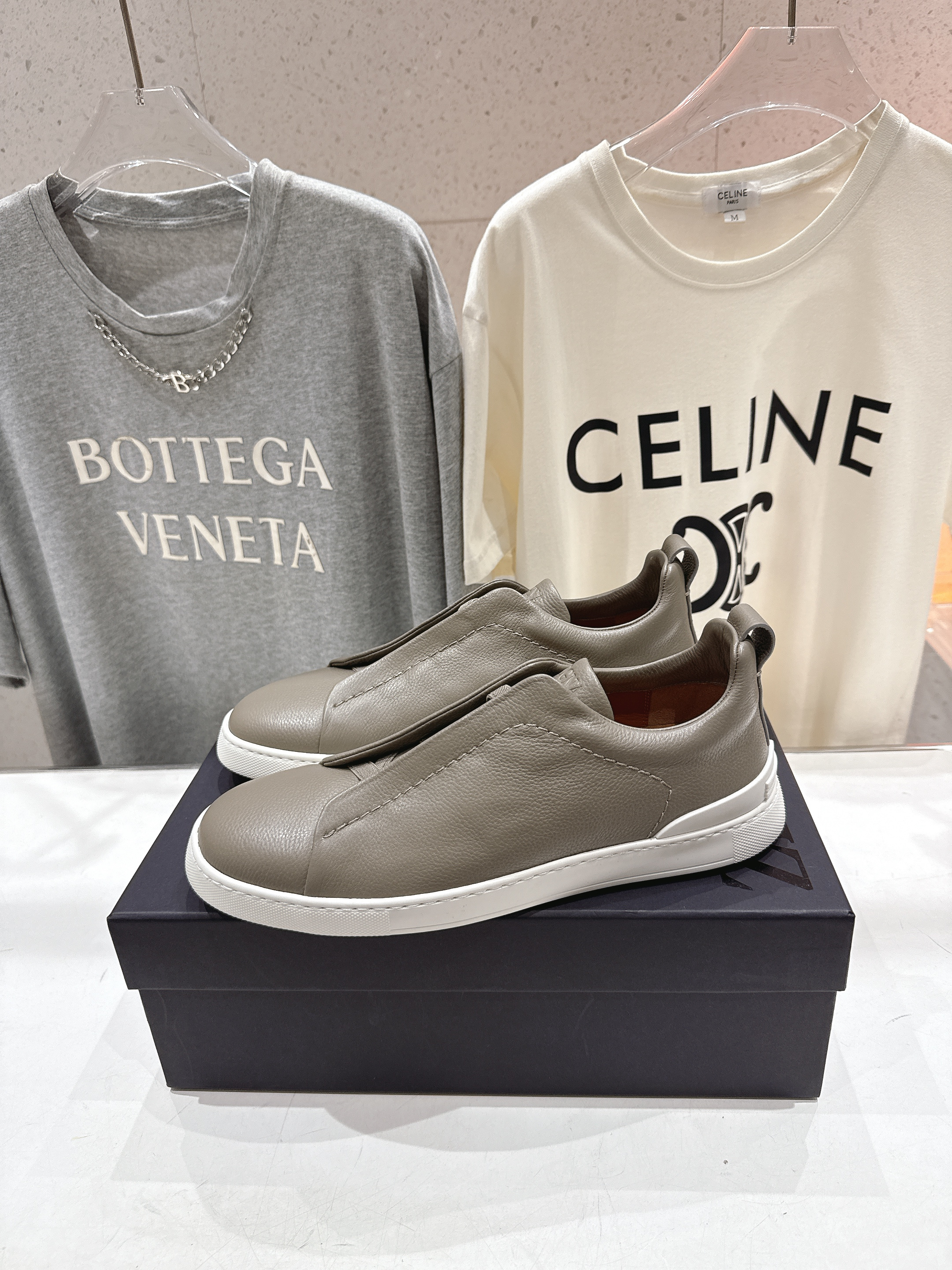 제냐(Zegna) 트리플 스티치 Triple Stitch 럭셔리 스니커즈 신발