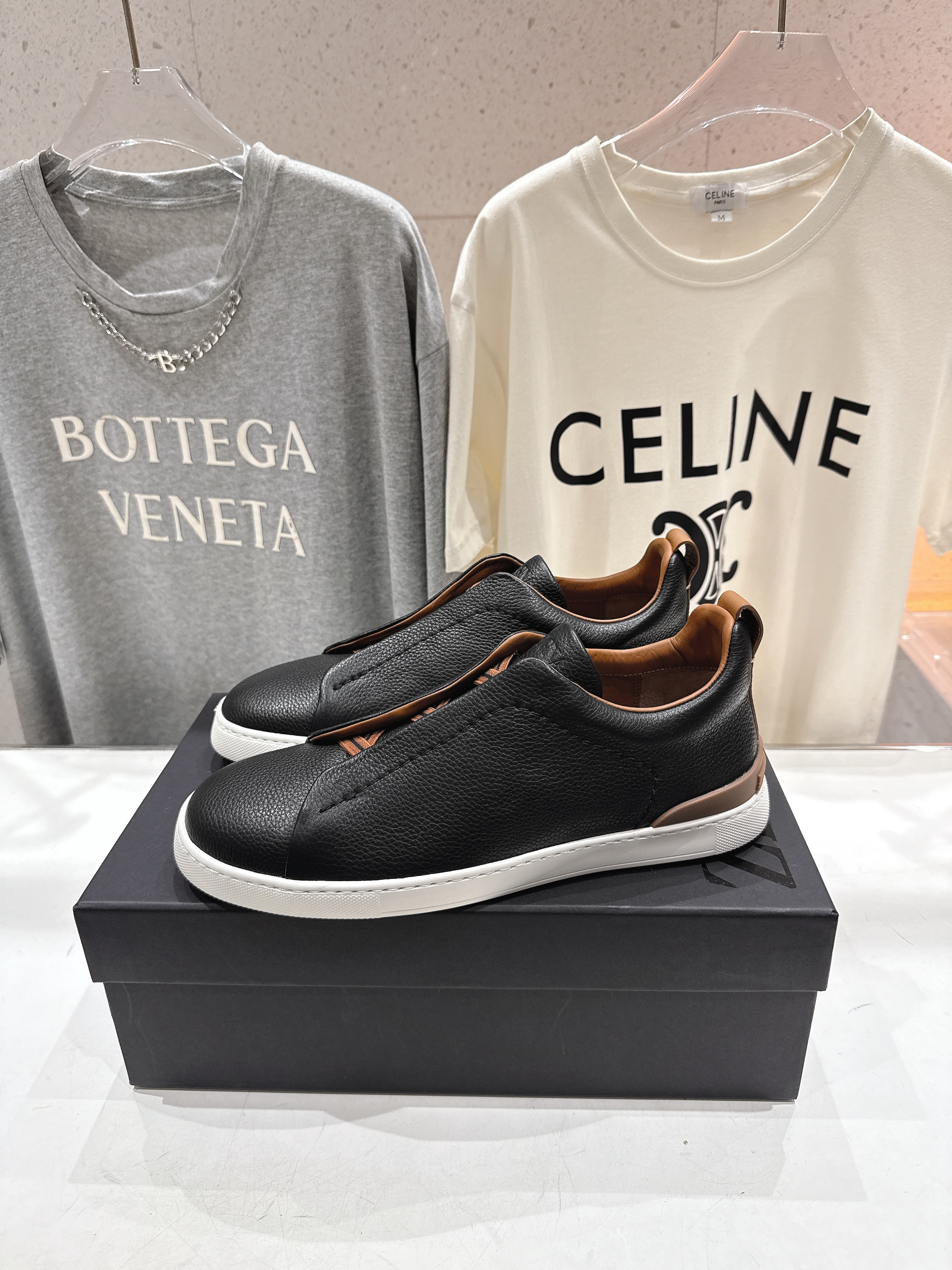 제냐(Zegna) 트리플 스티치 Triple Stitch 럭셔리 스니커즈 신발