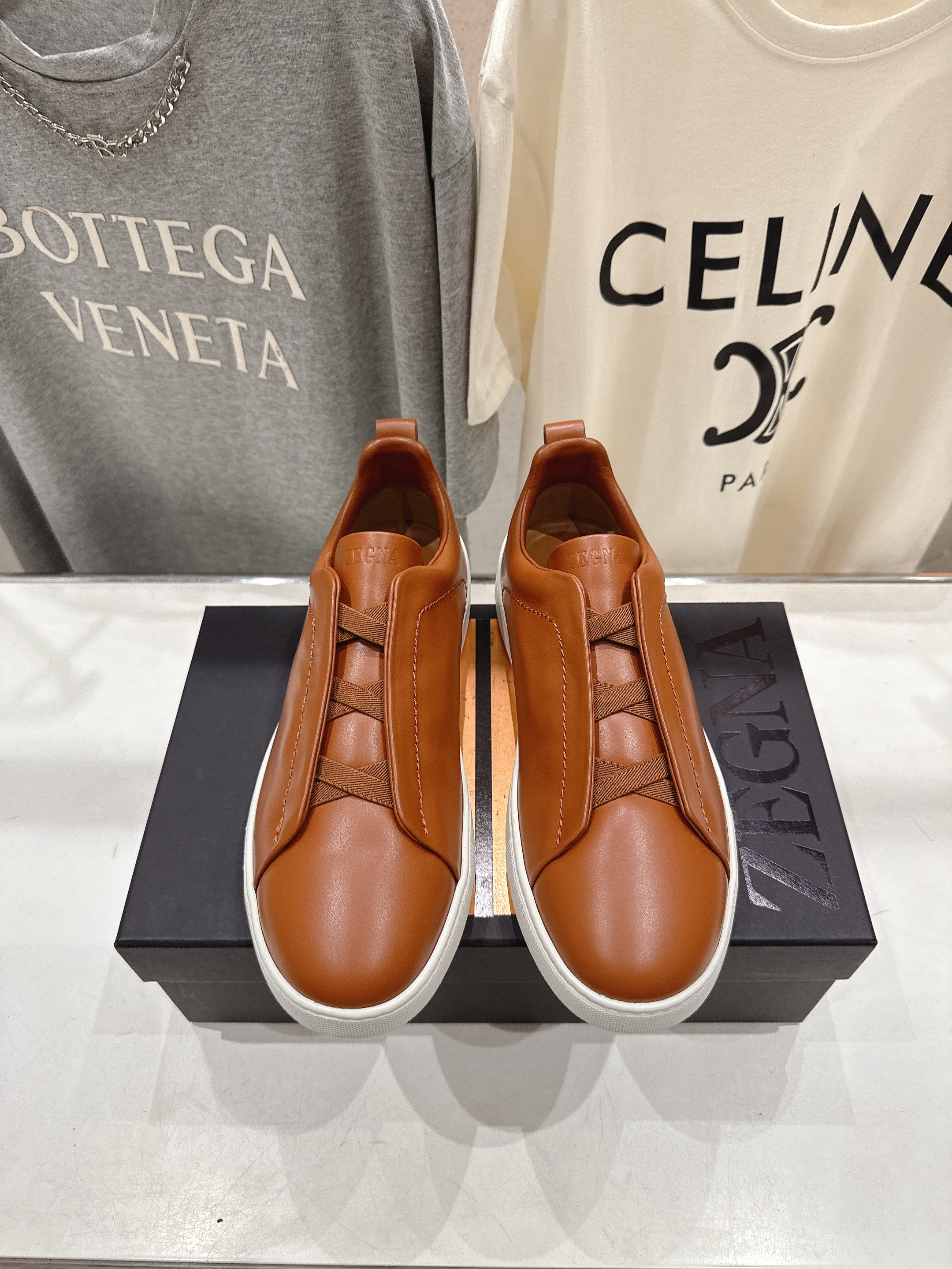 제냐(Zegna) 트리플 스티치 Triple Stitch 럭셔리 스니커즈 신발