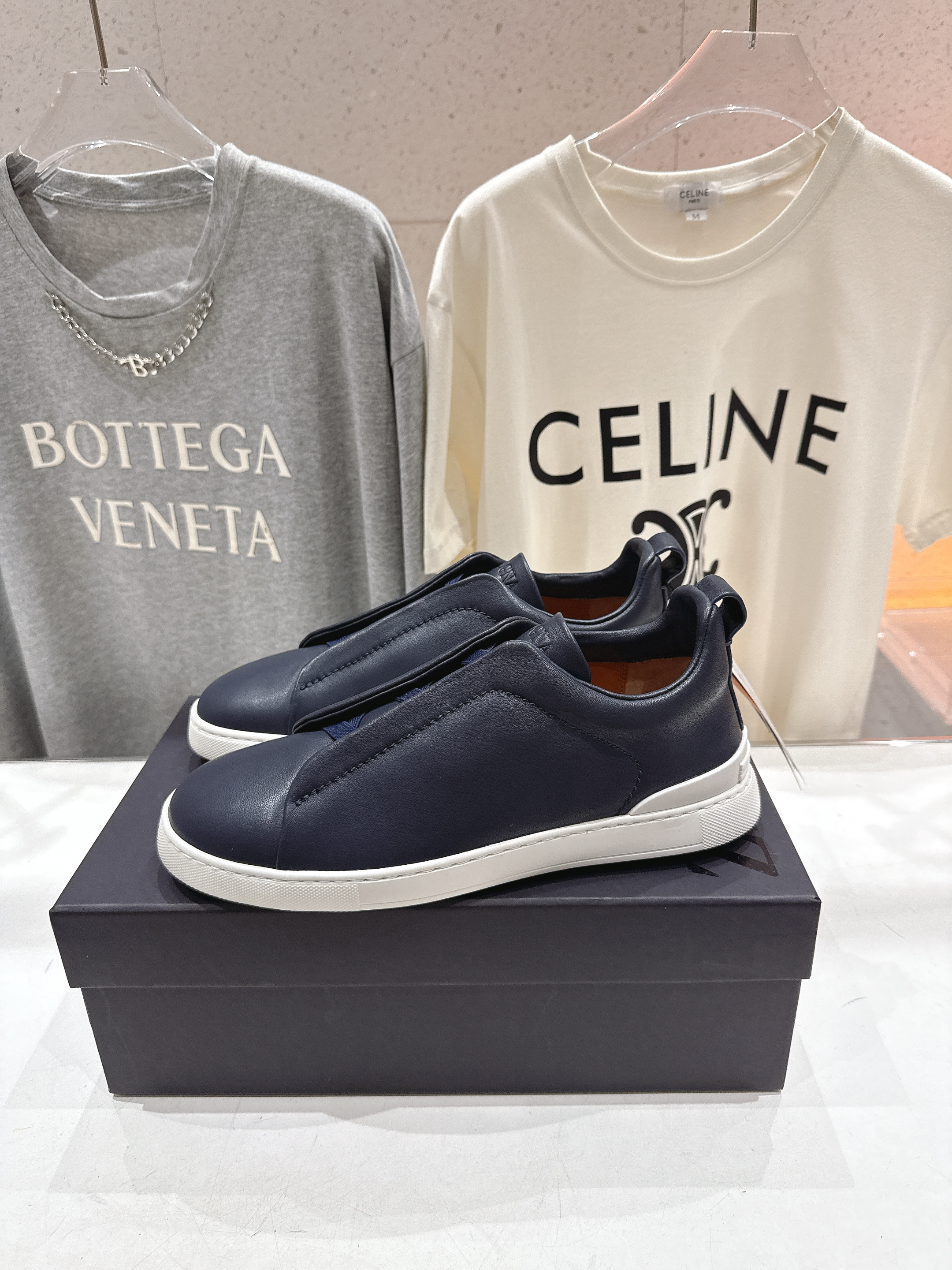 제냐(Zegna) 트리플 스티치 Triple Stitch 럭셔리 스니커즈 신발