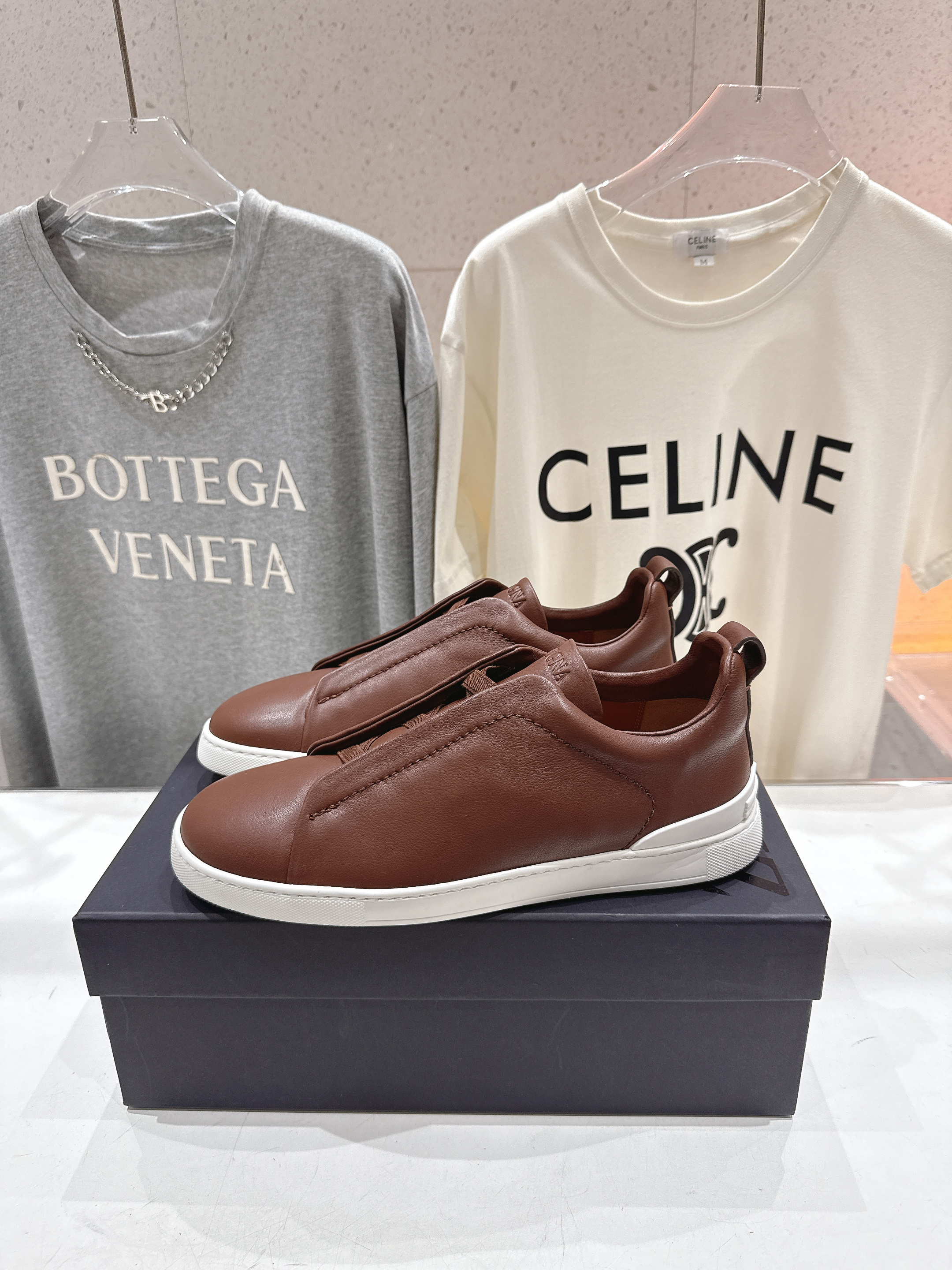 제냐(Zegna) 트리플 스티치 Triple Stitch 럭셔리 스니커즈 신발