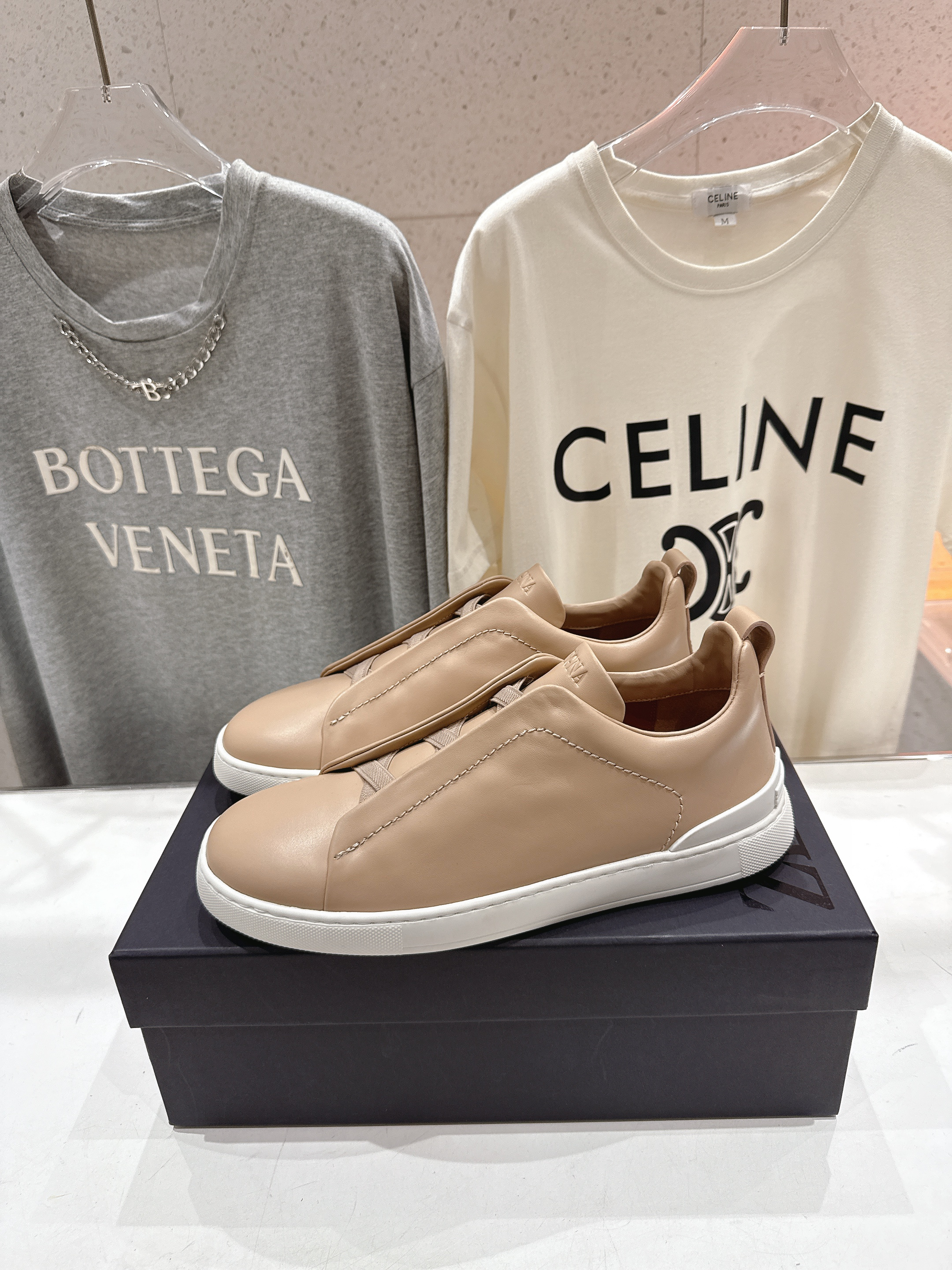 제냐(Zegna) 트리플 스티치 Triple Stitch 럭셔리 스니커즈 신발