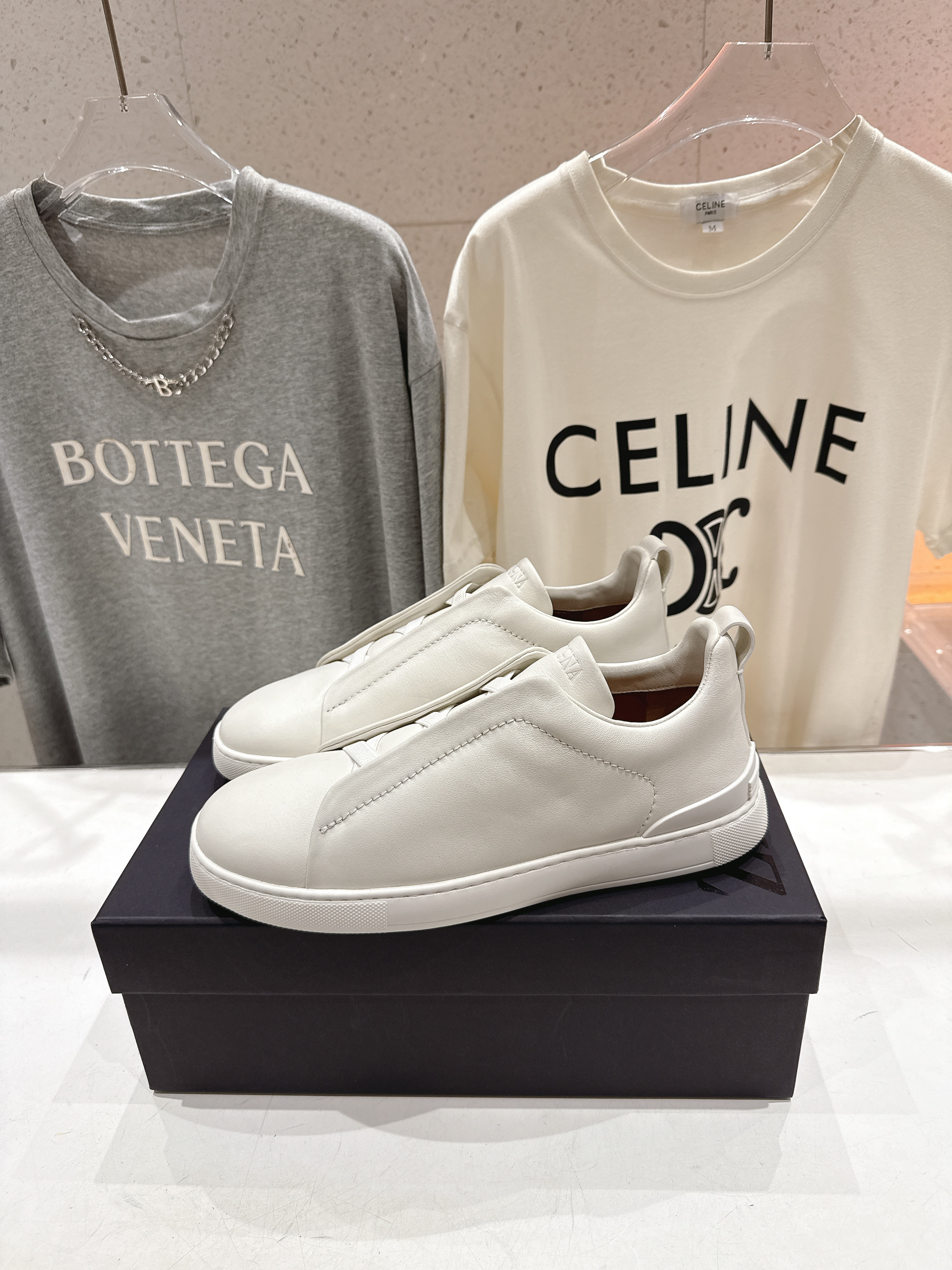 제냐(Zegna) 트리플 스티치 Triple Stitch 럭셔리 스니커즈 신발