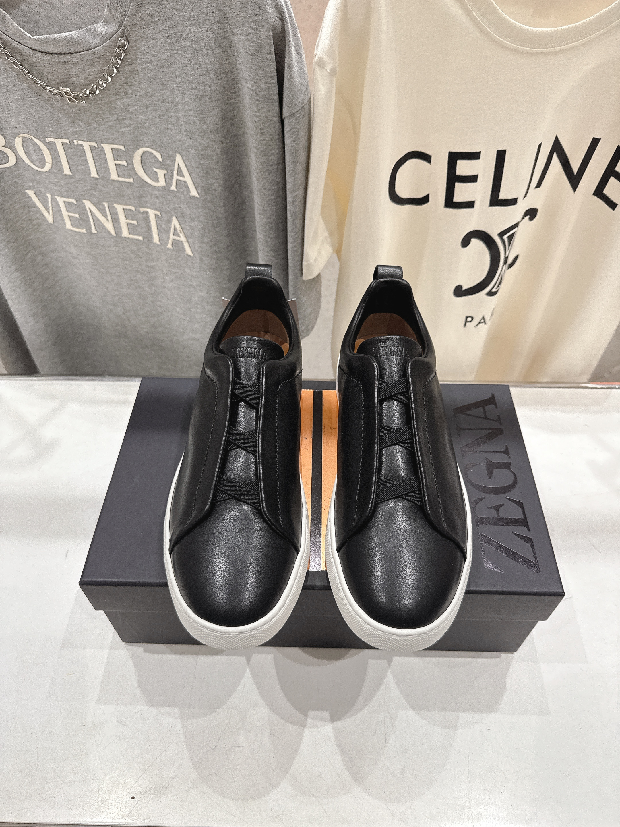 제냐(Zegna) 트리플 스티치 Triple Stitch 럭셔리 스니커즈 신발