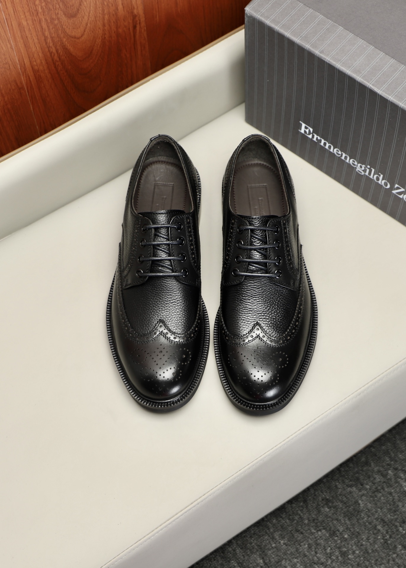 에르메네질도 제냐(Zegna) 브로그 클래식 드레스 슈즈 구두 신발