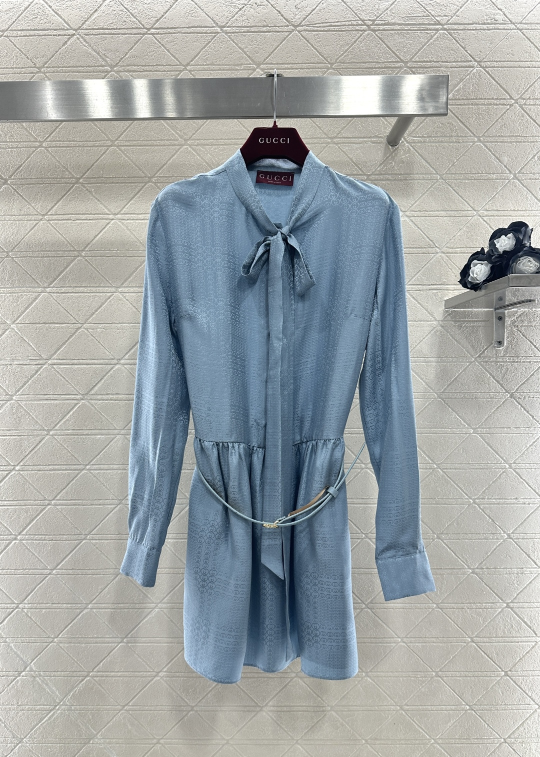 구찌(Gucci) 자카드 실크 벨트 원피스 의류