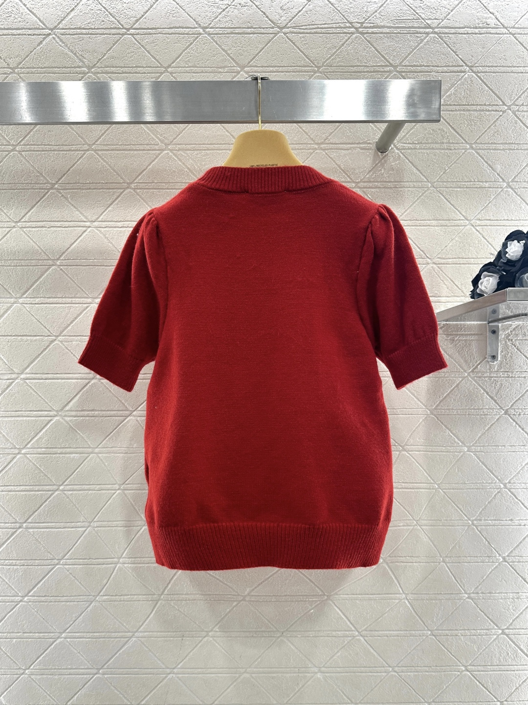 미우미우(MiuMiu) 리본 반팔 니트 & 워머 세트 의류