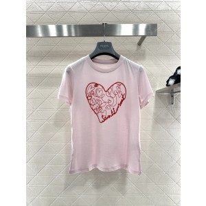 생로랑(Saint Laurent) YSL 하트 플로킹 로고 반팔 티셔츠 의류