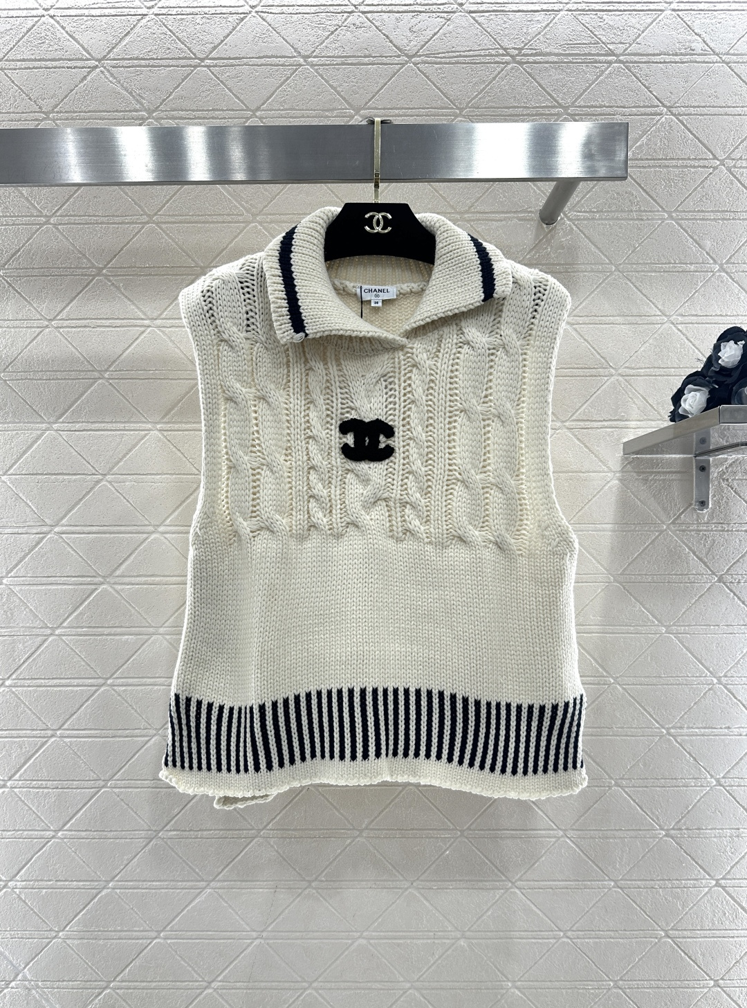 샤넬(Chanel) 카라 니트 베스트 조끼 의류