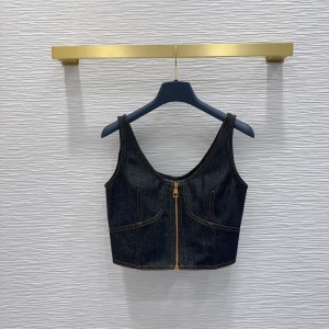 LV 루이비통 프리미엄 데님 크롭 탑 상의 의류