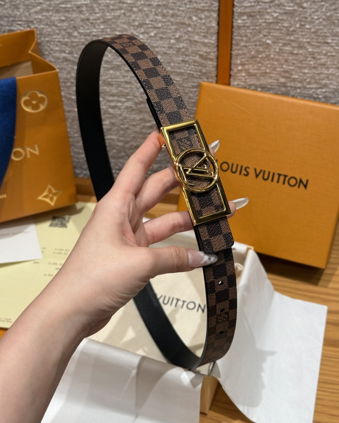 LV 루이비통 아이코닉(ICONIC) 25mm 양면 리버시블 벨트