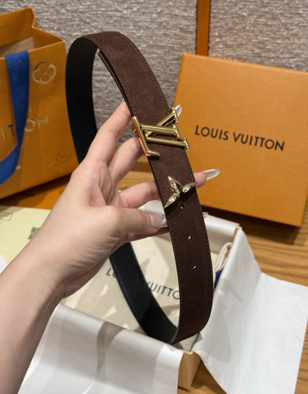 LV 루이비통 프리티(PRETTY) 30mm 양면 리버시블 벨트