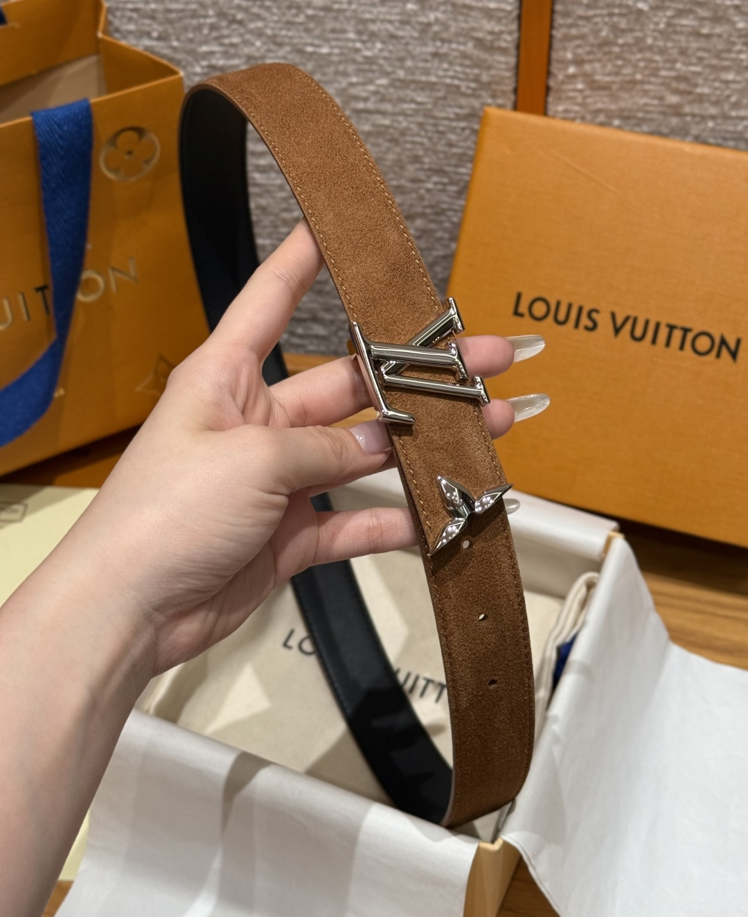 LV 루이비통 프리티(PRETTY) 30mm 양면 리버시블 벨트