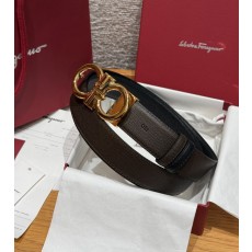 페라가모(Ferragamo) 양면 조절식 Gancini 간치니 팔라듐 벨트