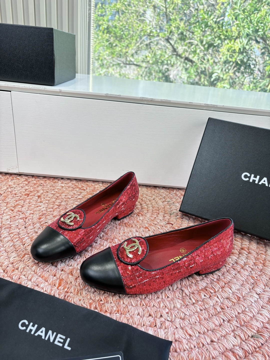 샤넬(CHANEL) 메리제인 플랫 슈즈 신발