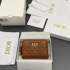 디올(DIOR) 졸리 글리신(Jolie Glycine) 그레이 까나쥬 지퍼 지갑