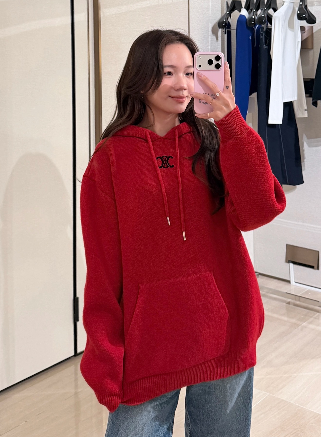 Celine 셀린느 26 크루즈 투톤 후드티 캐시미어 니트 의류