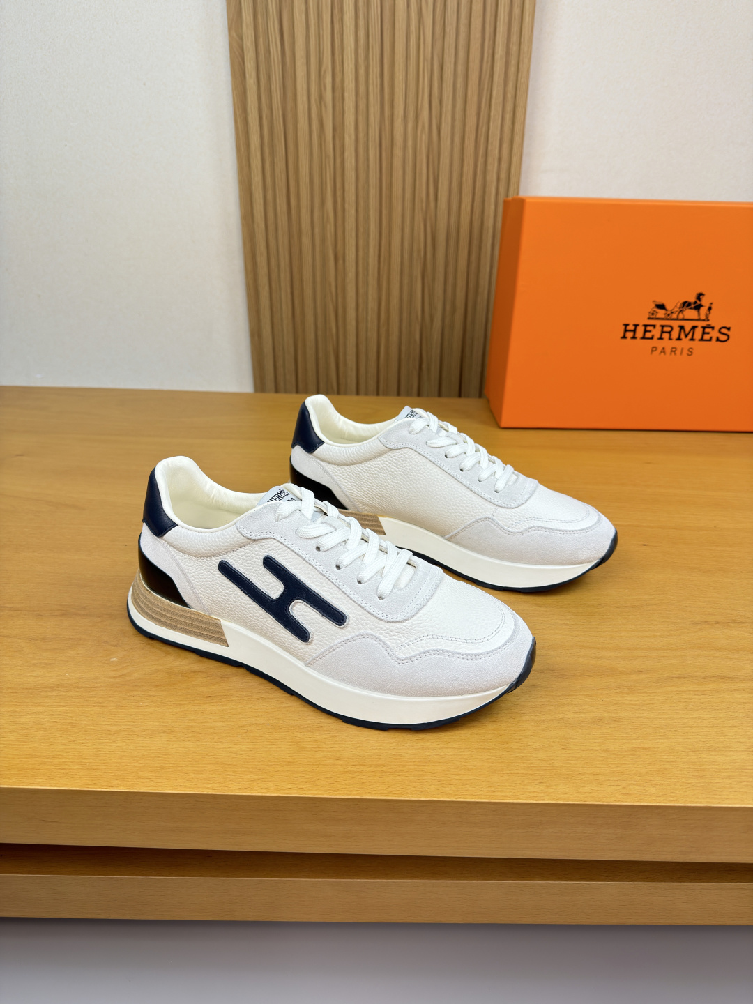 에르메스(HERMES) 하이엔드 콤비 캐주얼 스니커즈 신발