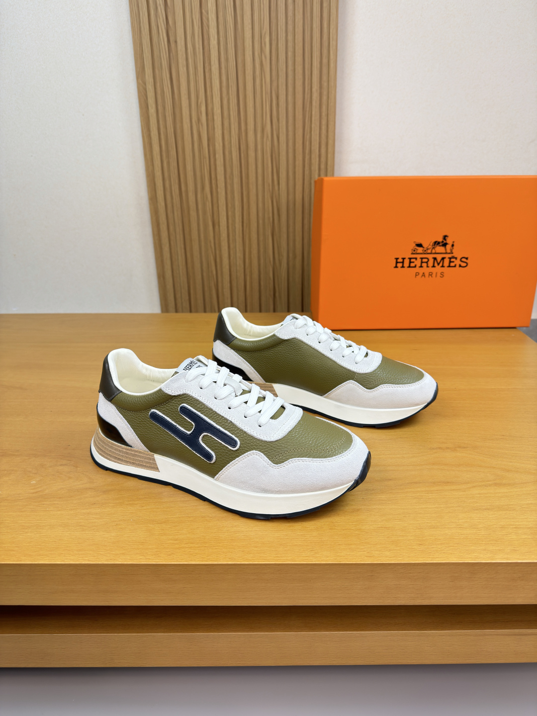 에르메스(HERMES) 하이엔드 콤비 캐주얼 스니커즈 신발