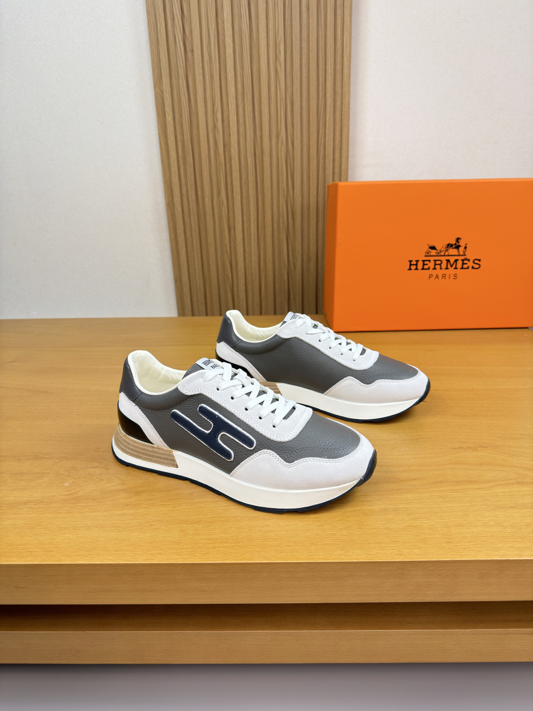 에르메스(HERMES) 하이엔드 콤비 캐주얼 스니커즈 신발