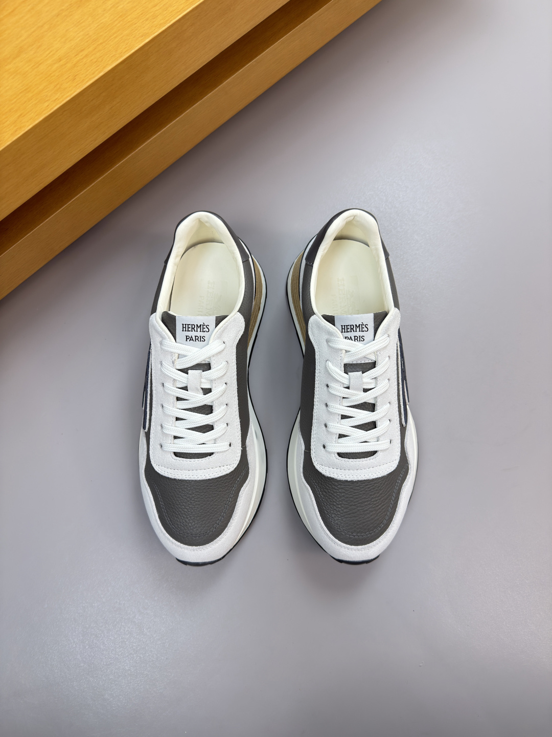 에르메스(HERMES) 하이엔드 콤비 캐주얼 스니커즈 신발