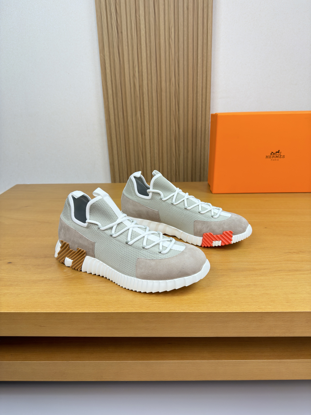 에르메스(HERMES) 하이엔드 콤비 니트 스니커즈 신발