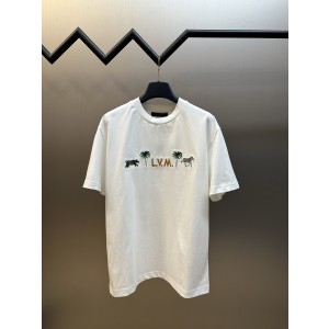 루이비통(LV) 애니멀 자수 크루넥 반팔 티셔츠 의류