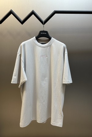 발렌시아가(Balenciaga) 레터 자수 반팔 티셔츠 의류