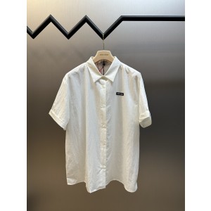 미우미우(MiuMiu) 로고 자수 반소매 셔츠 의류