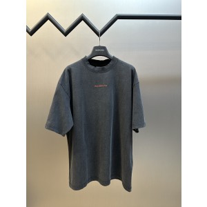 발렌시아가(Balenciaga) 레터 자수 반팔 티셔츠 의류