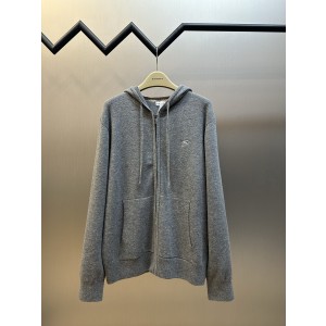 버버리(BURBERRY) 울 혼방 지퍼 후드 자수 아우터 의류