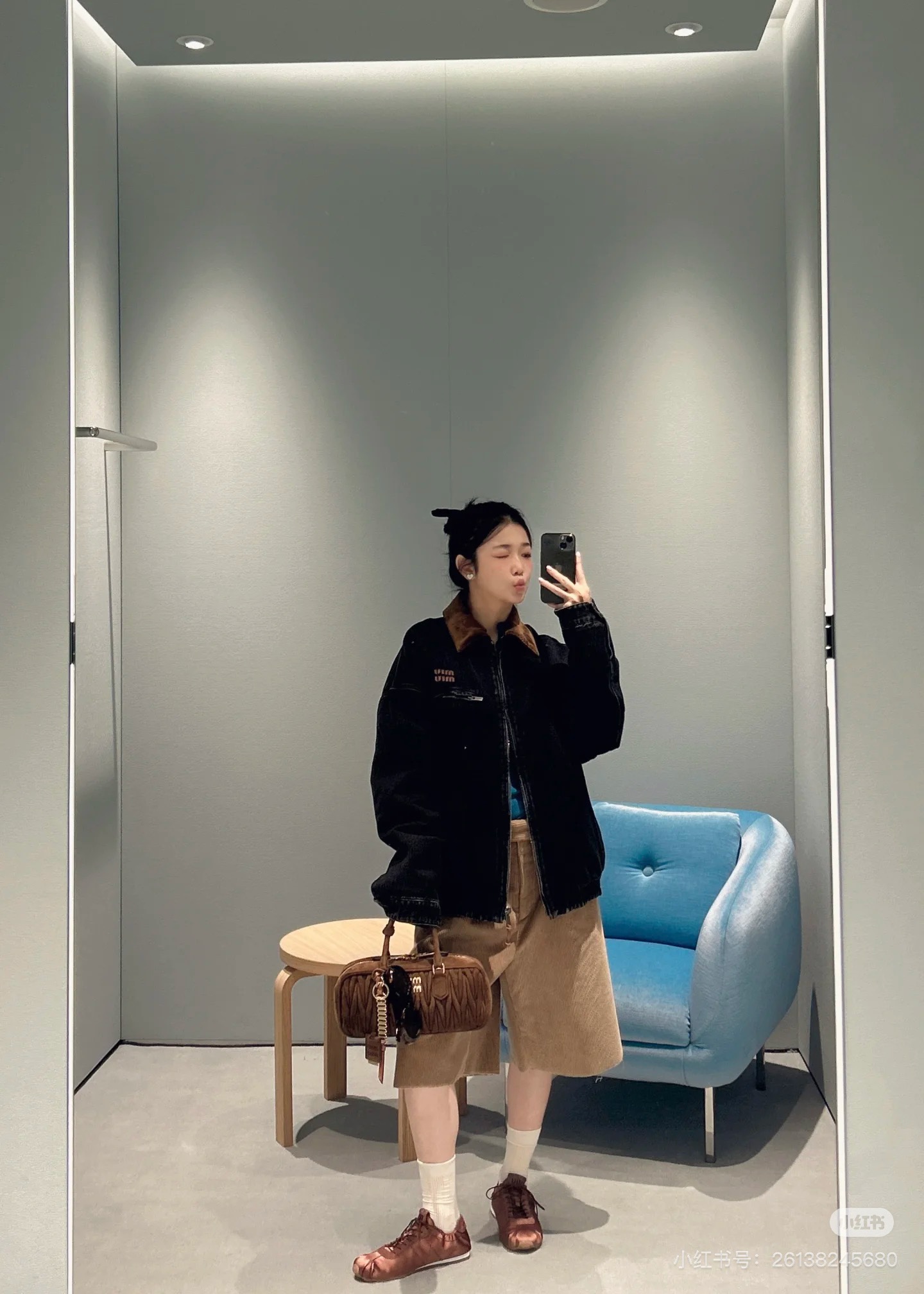 miumiu 미우미우 코듀로이 컬러 블록 워크웨어 자켓 재킷 의류