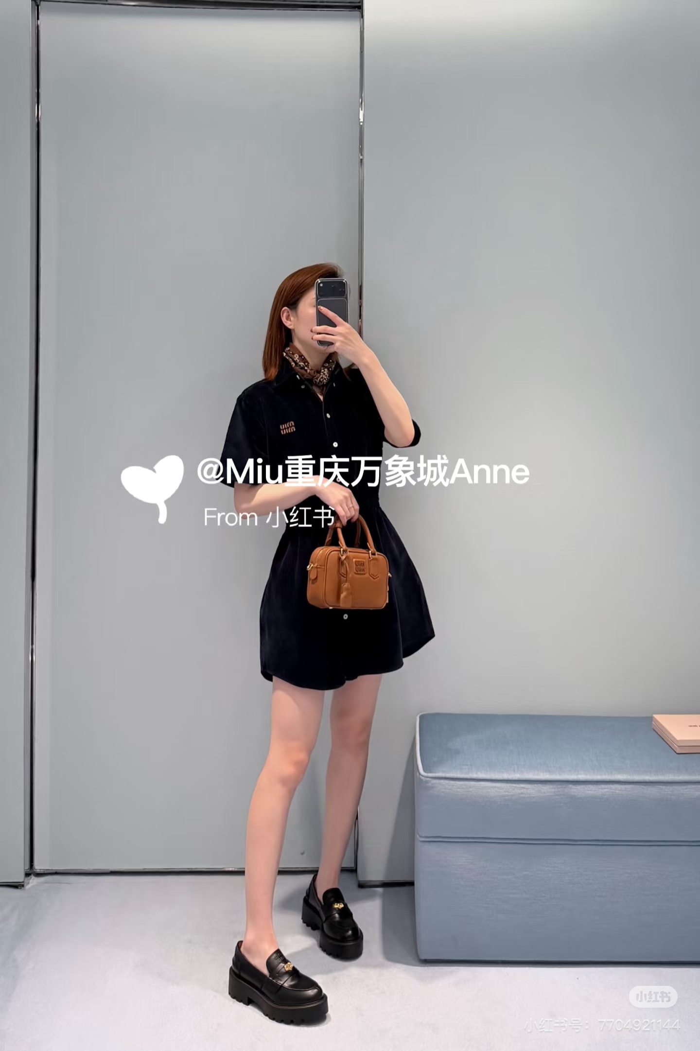 miumiu  미우미우 코듀로이 핀턱 셔츠 원피스 의류