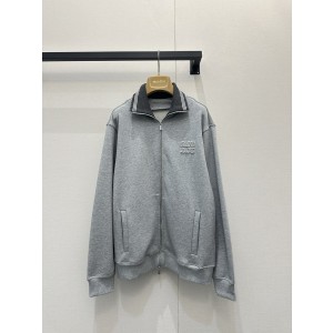 miumiu 미우미우 레터링 패치 릴랙스 카라 집업 자켓 재킷 의류