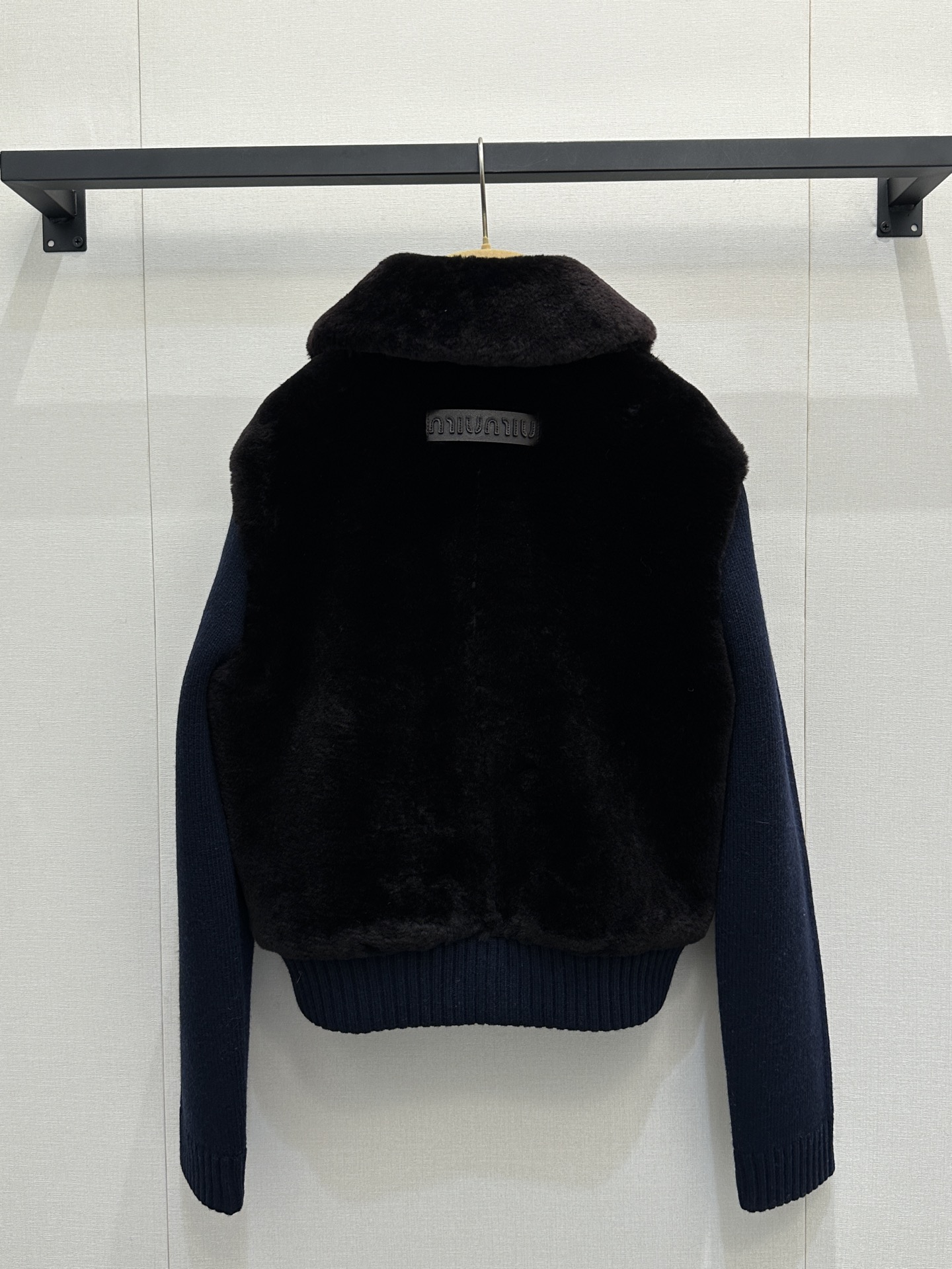 miumiu 미우미우 무스탕 믹스 캐시미어 자켓 재킷 의류