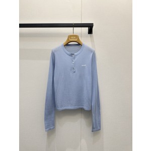 miumiu 미우미우 버튼 포인트 캐시미어 니트 탑 상의 티셔츠 의류