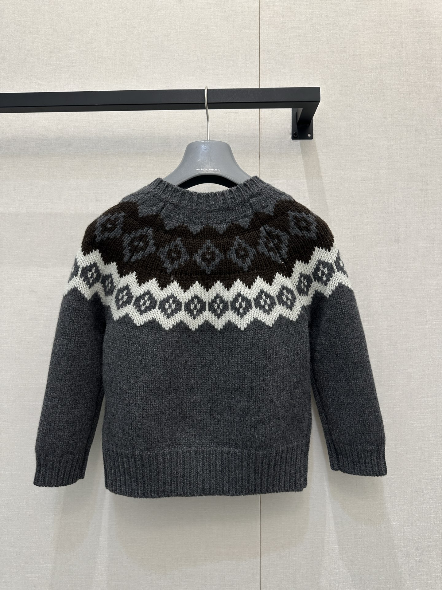 prada 프라다 클래식 페어아일 자카드 캐시미어 가디건 의류