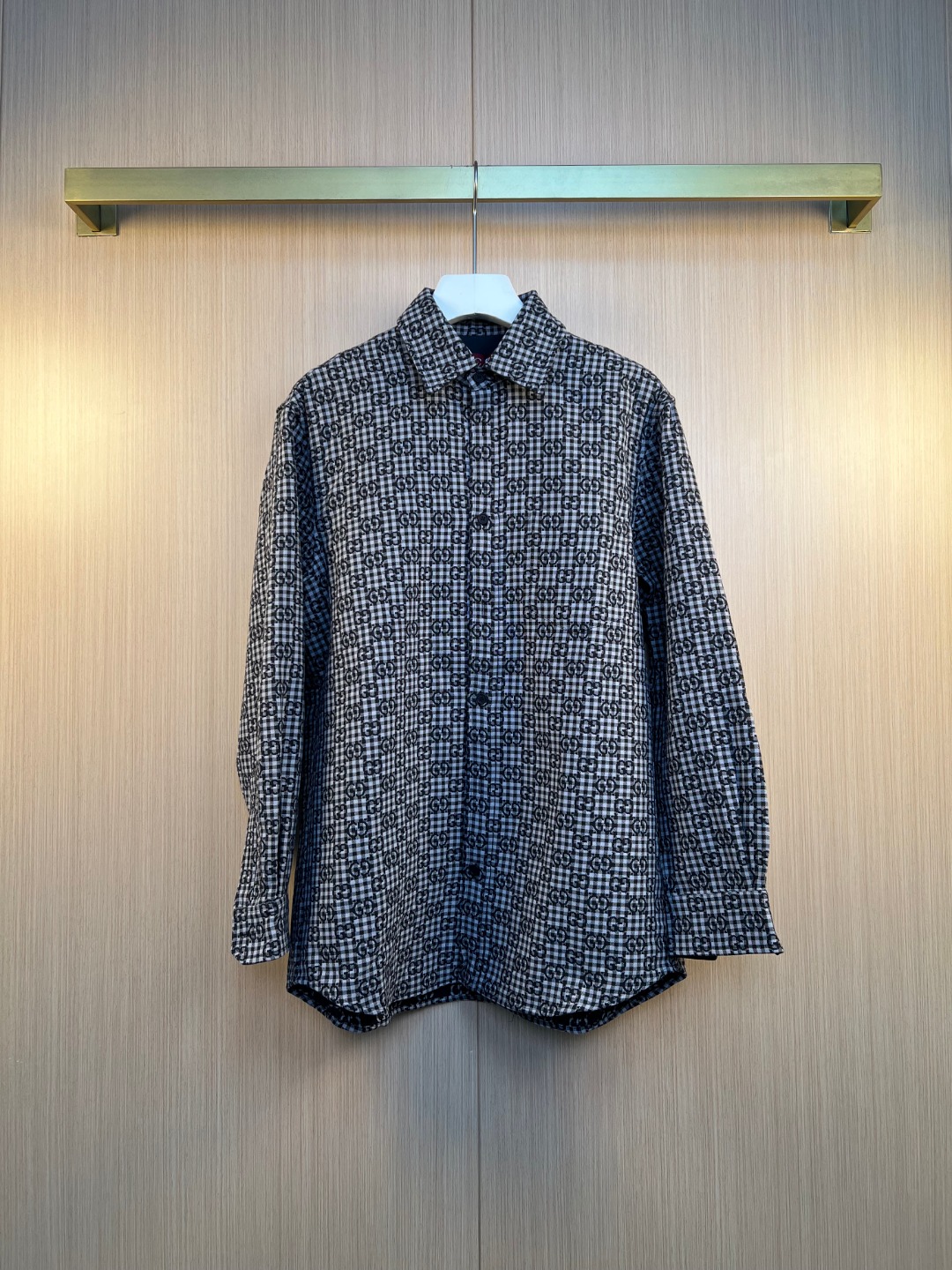 구찌(GUCCI) 파인 체크 패턴 롱슬리브 칼라 셔츠 의류