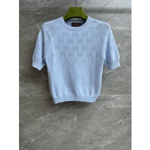 Gucci 구찌 GG 로고 펀칭 니트 반팔 의류