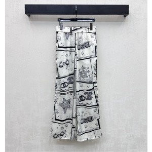 Chanel 샤넬 로고 자카드 실크 팬츠 바지 의류