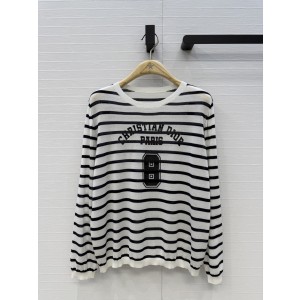 Dior 디올 마린 스트라이프 럭키 8 긴팔 니트 의류