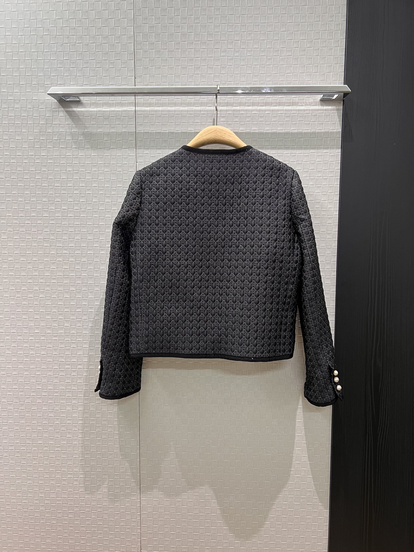 Dior CD 디올 라인 격자 자카드 라운드 자켓 재킷 의류