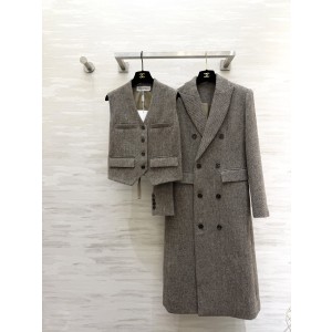 MaxMara 막스마라 양모 혼방 투피스 코트 세트 셋업 의류